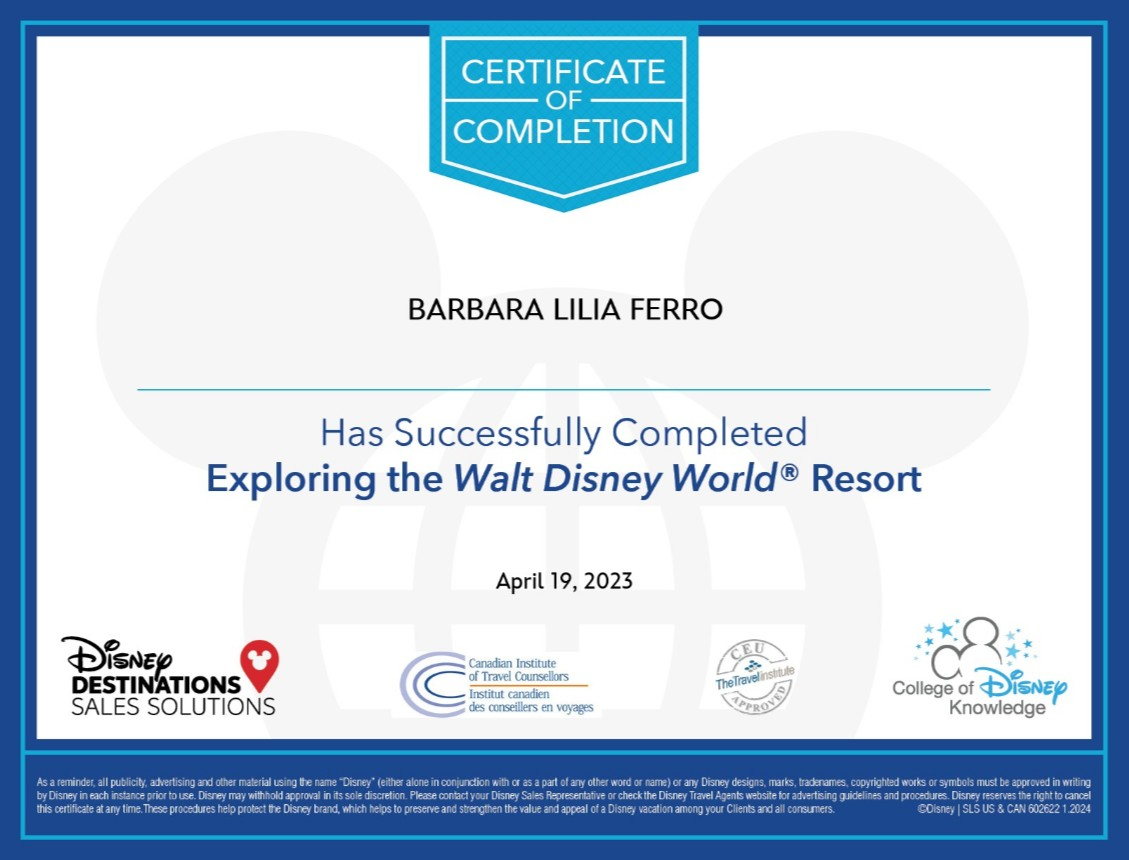 Certificación de Barbi: Walt Disney World Resort